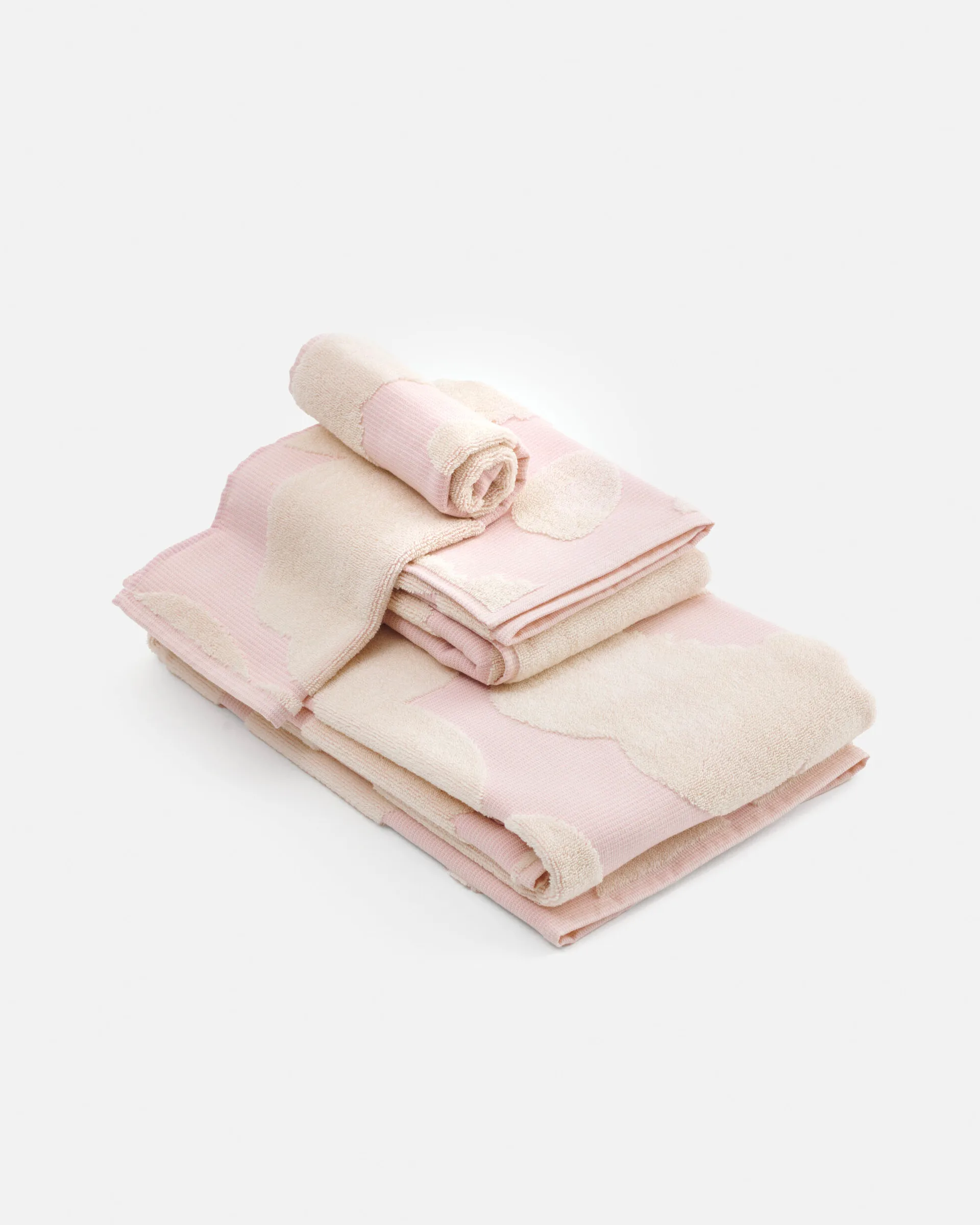 Unikko handduksset 3 delar, White-light pink Marimekko