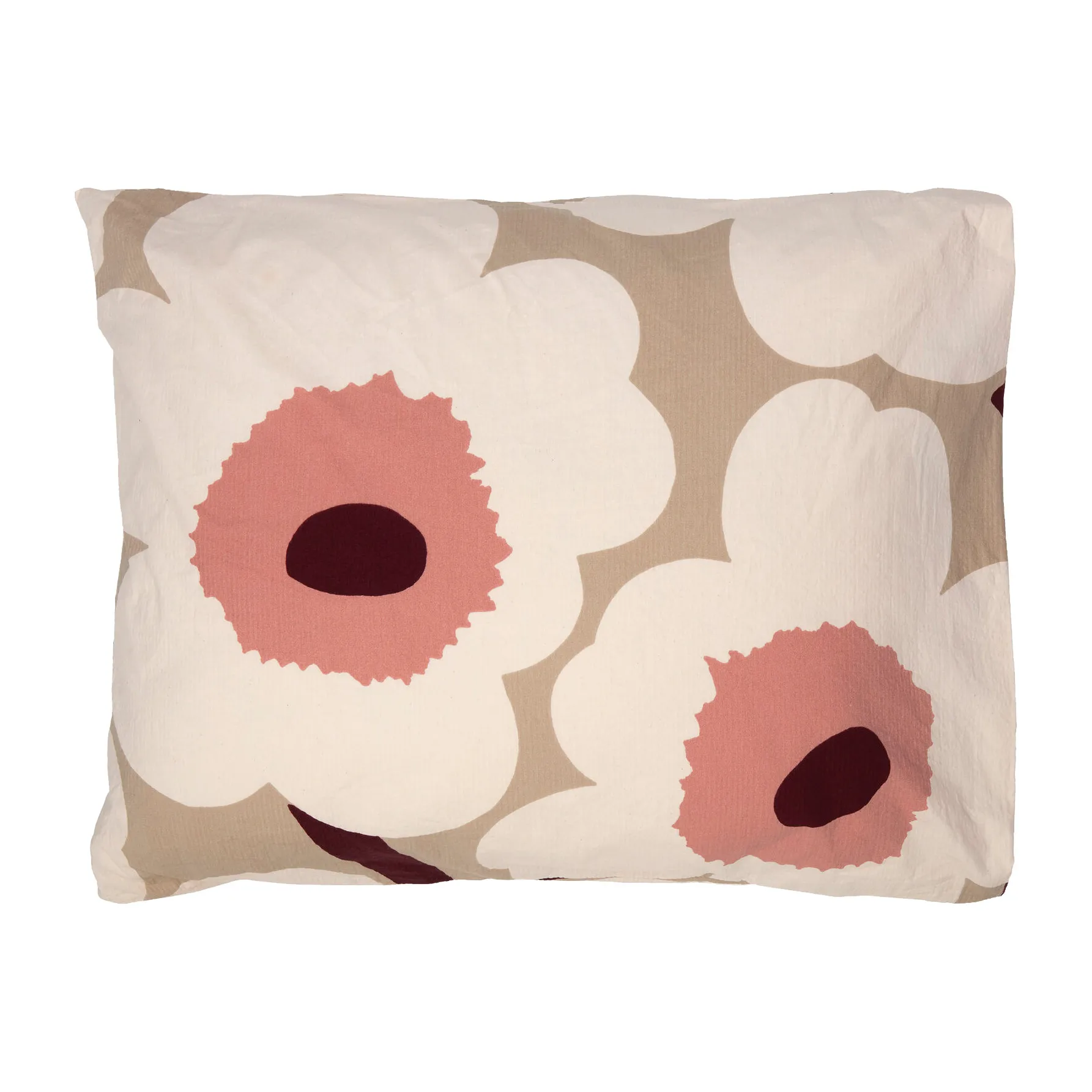 Unikko kuddfodral 50x60 cm, Beige, cotton, rose Marimekko