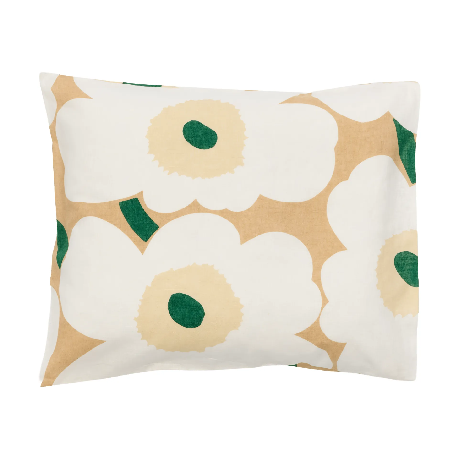 Unikko kuddfodral 50x60 cm, Sand-off white-hay-emerald Marimekko