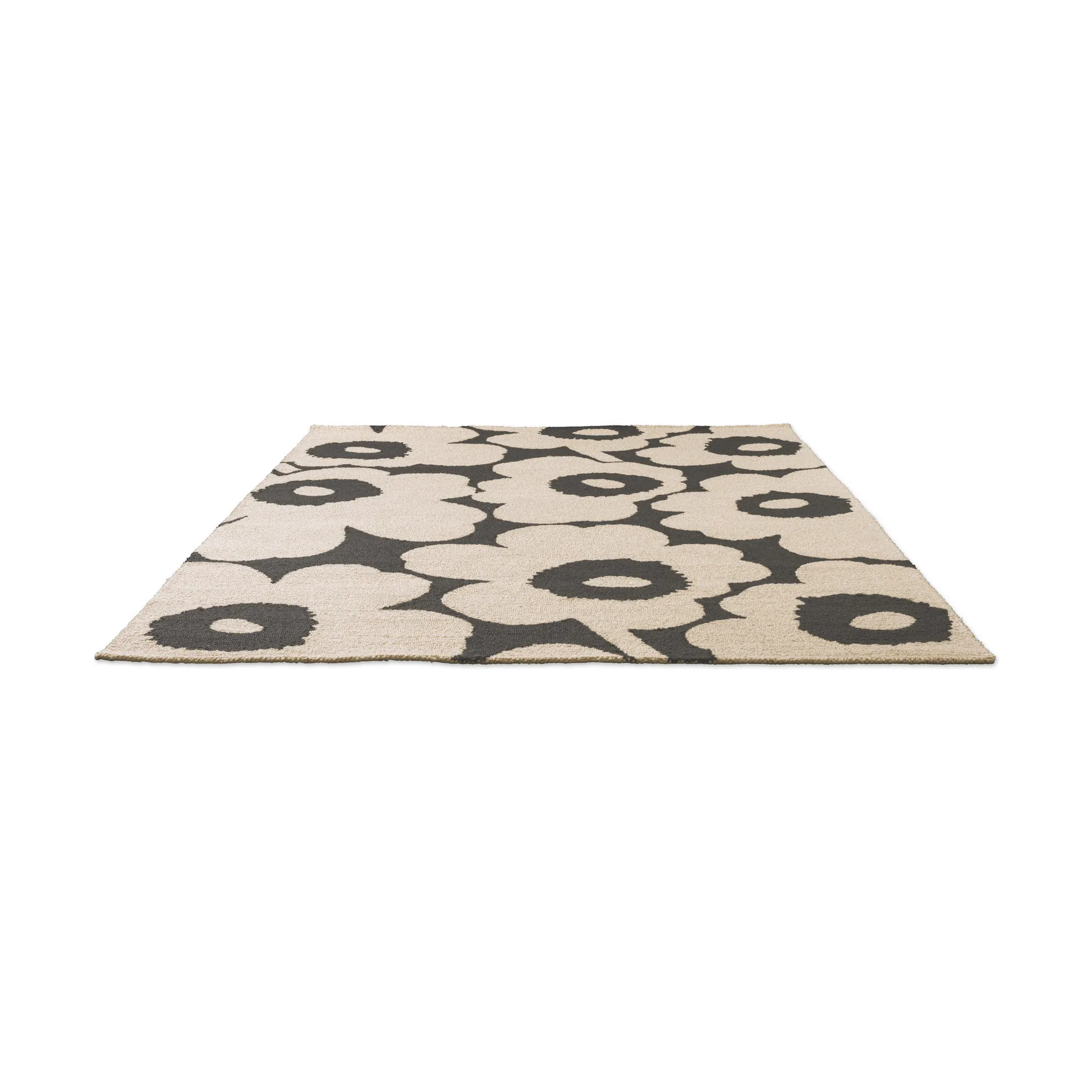 Unikko matta outdoor, Charcoal-white, 140x200 cm Marimekko