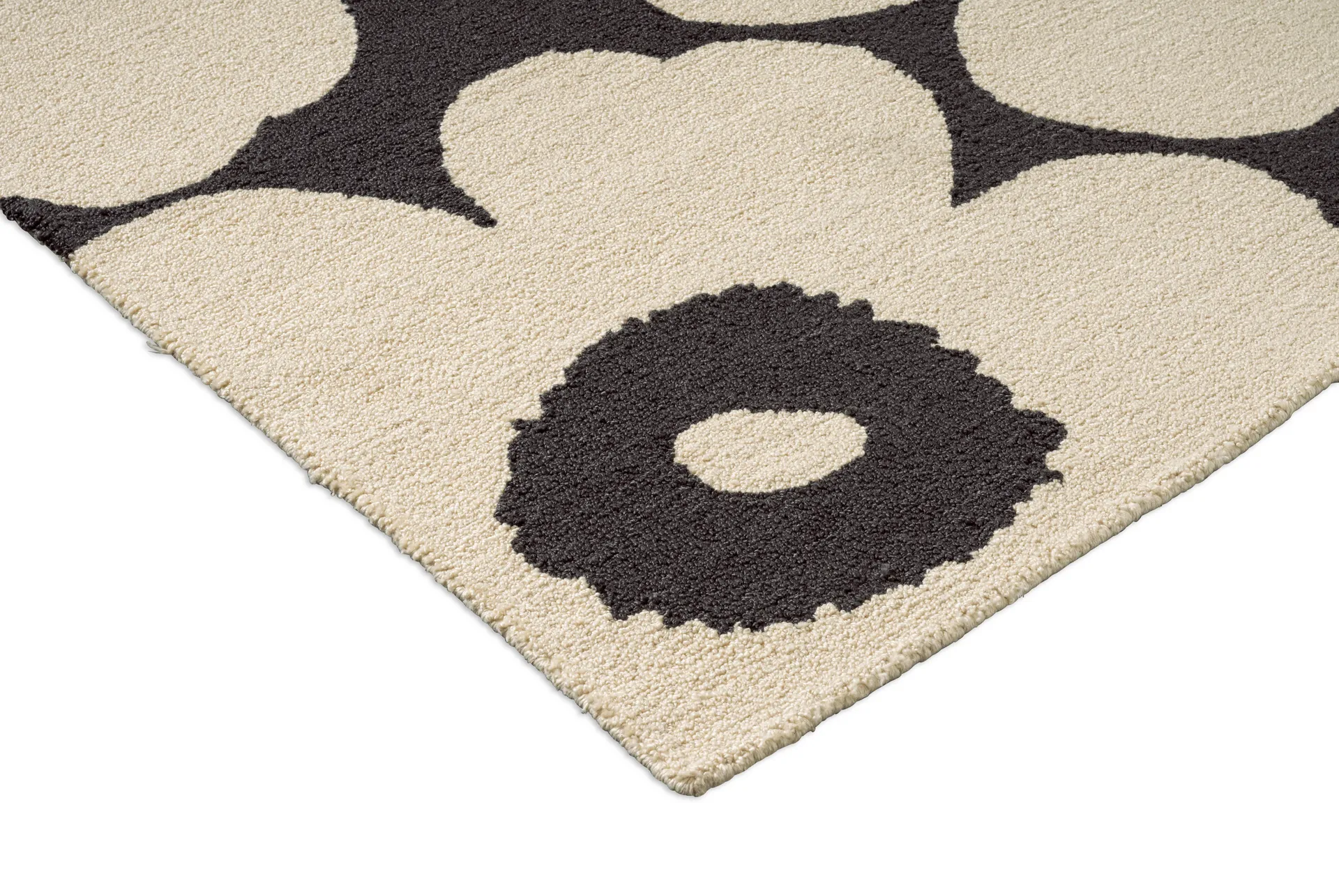 Unikko matta outdoor, Charcoal-white, 140x200 cm Marimekko