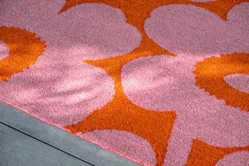 Unikko matta outdoor - Pink-orange, 160x230 cm - Marimekko