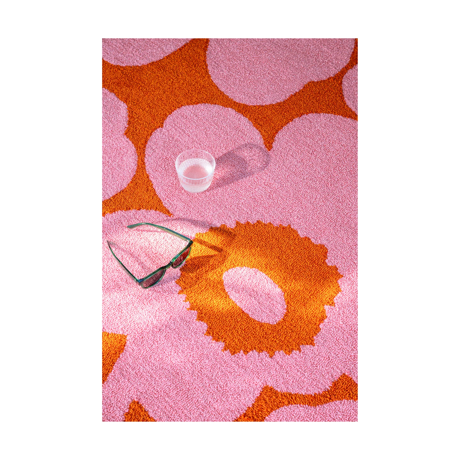 Unikko matta outdoor, Pink-orange, 200x280 cm Marimekko