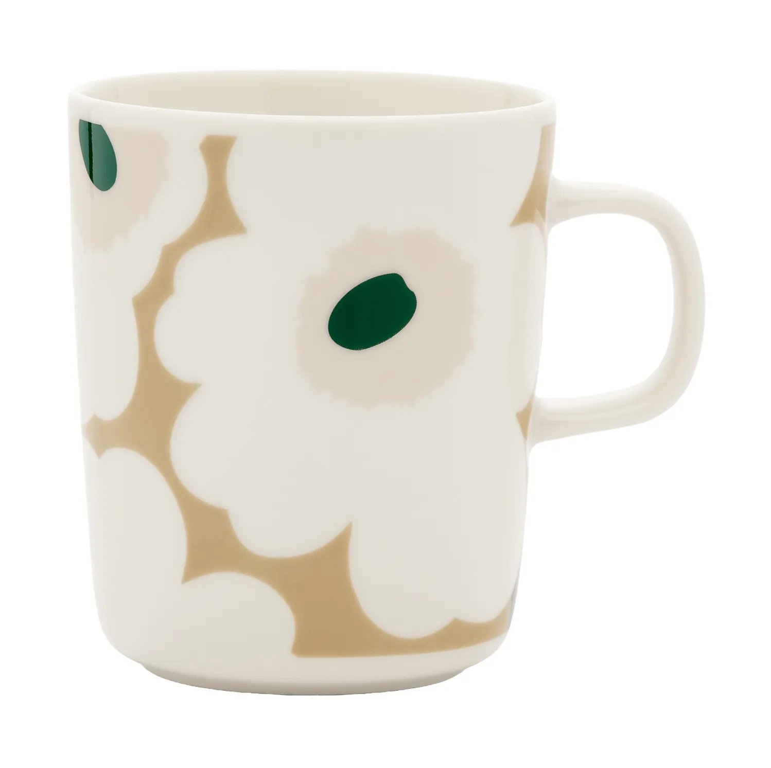 Unikko mugg 25 cl, White-beige-light sand-dark green Marimekko
