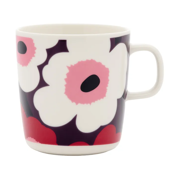 Unikko mugg 40 cl - White-plum-cranberry-pink - Marimekko