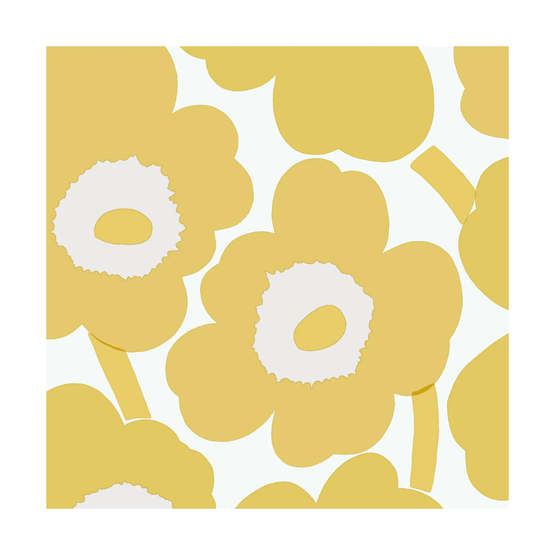 Unikko servett 33x33 cm 20-pack, Gold Marimekko