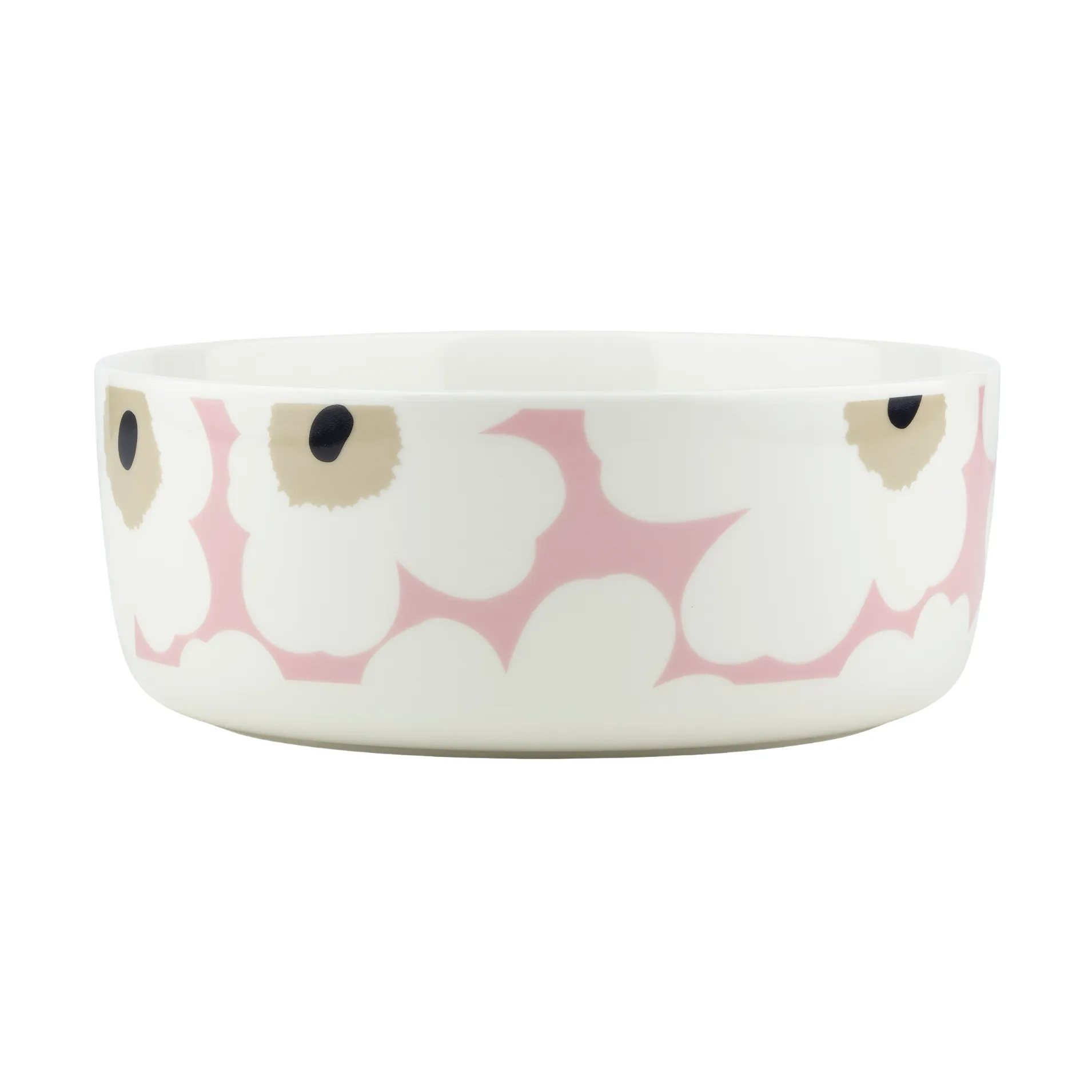 Unikko skål 1,5 L, Off white-pink-sand-charcoal Marimekko