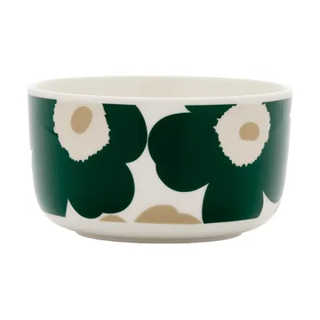 Unikko skål 5 dl - White-dark green-beige-light sand - Marimekko