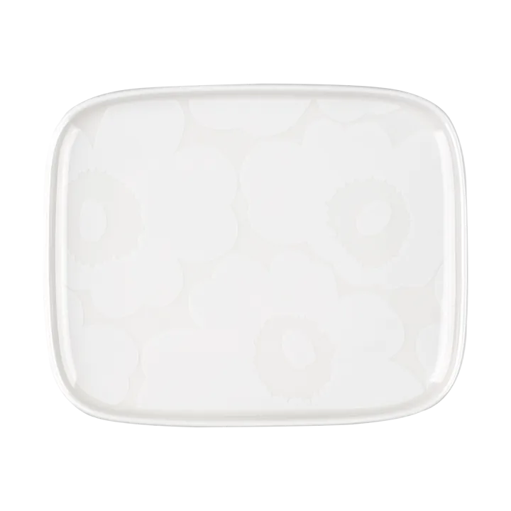 Unikko tallrik 12x15 cm - White - Marimekko