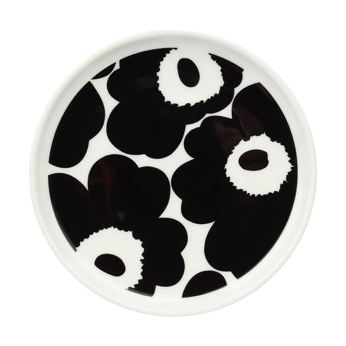Unikko tallrik Ø13,5 cm, Black-White Marimekko