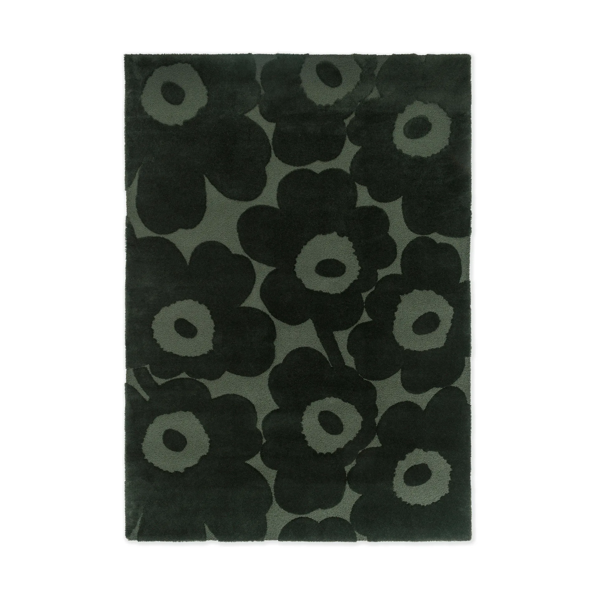 Unikko ullmatta, Dark Green, 170x240 cm Marimekko