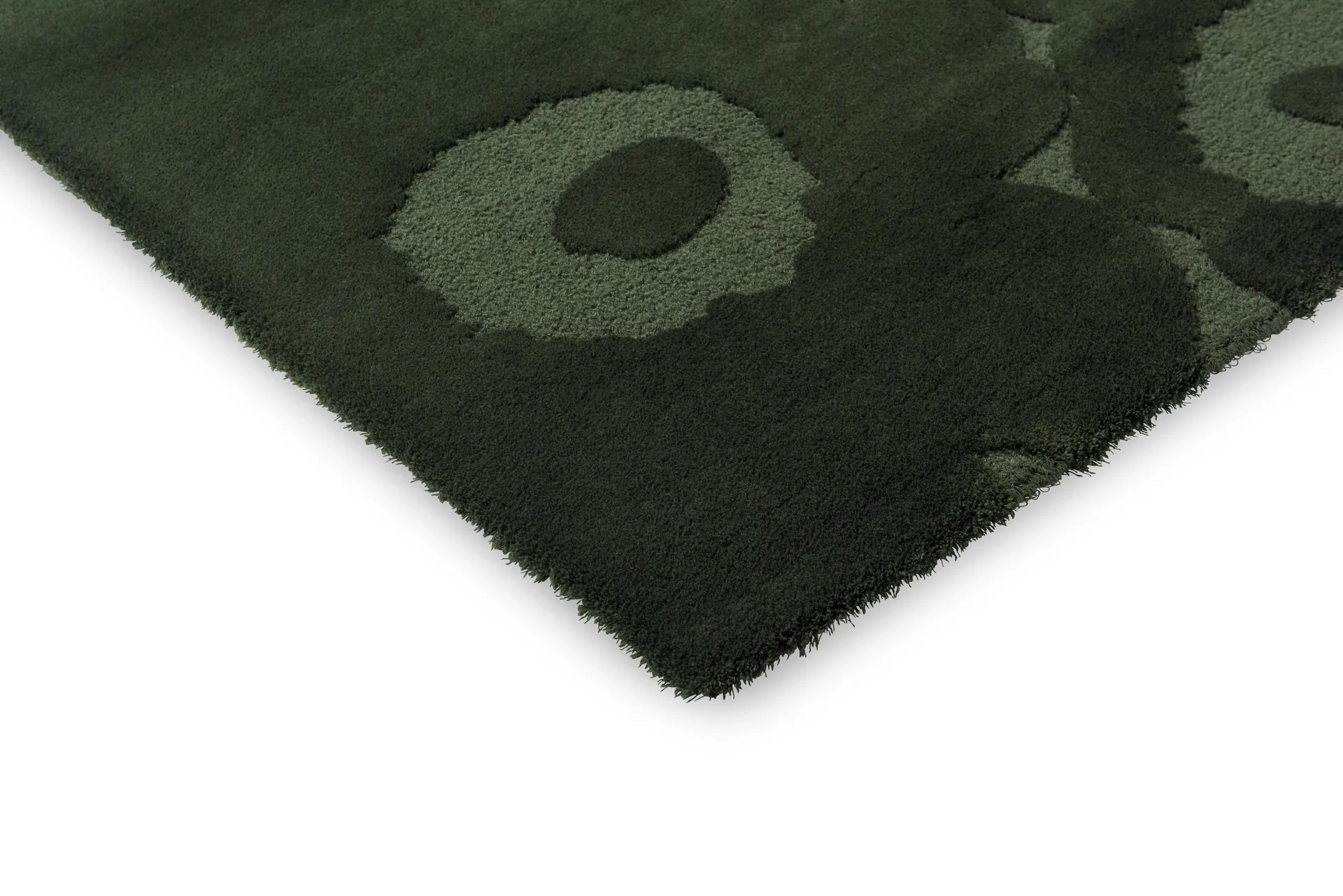 Unikko ullmatta, Dark Green, 170x240 cm Marimekko