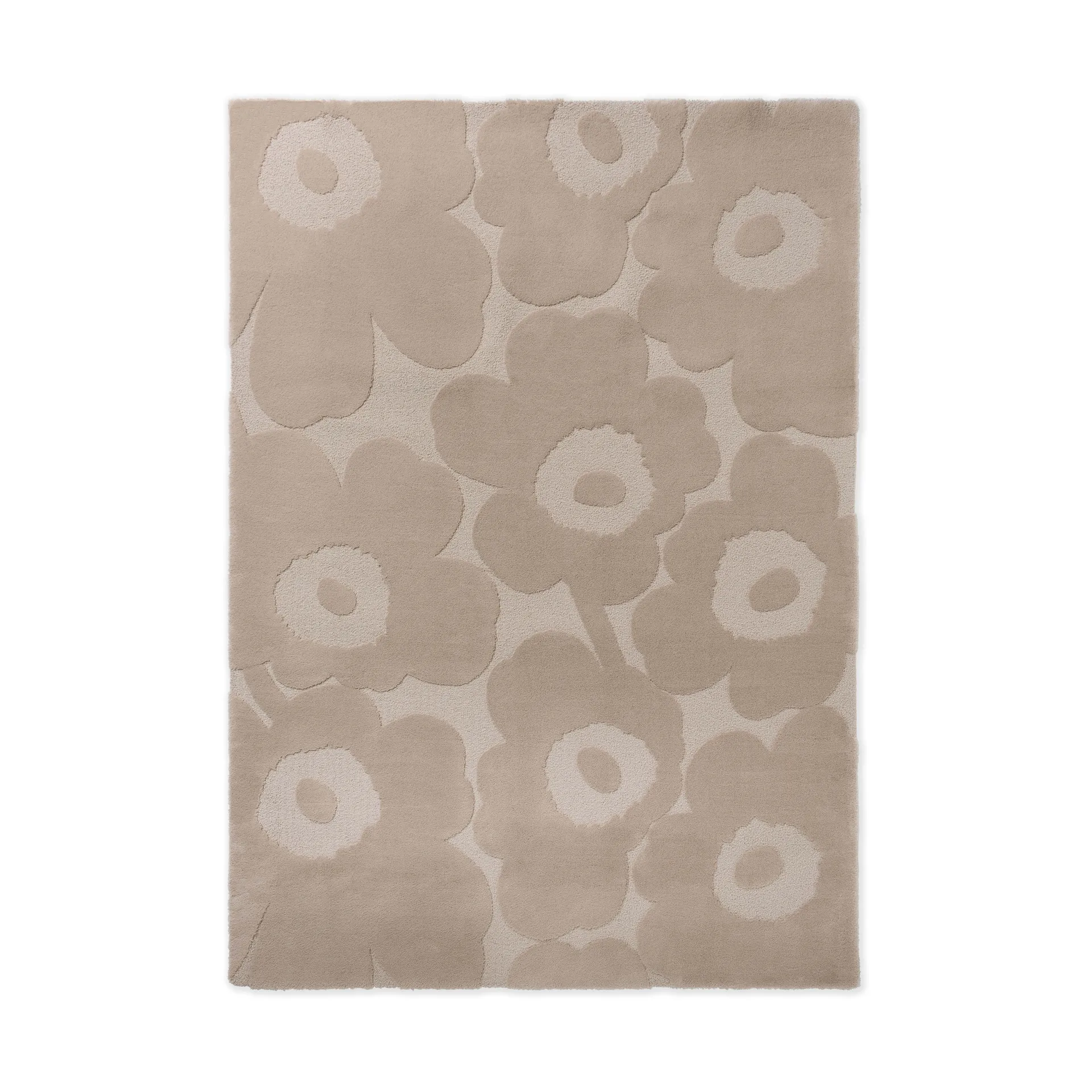 Unikko ullmatta, Light Beige, 200x300 cm Marimekko