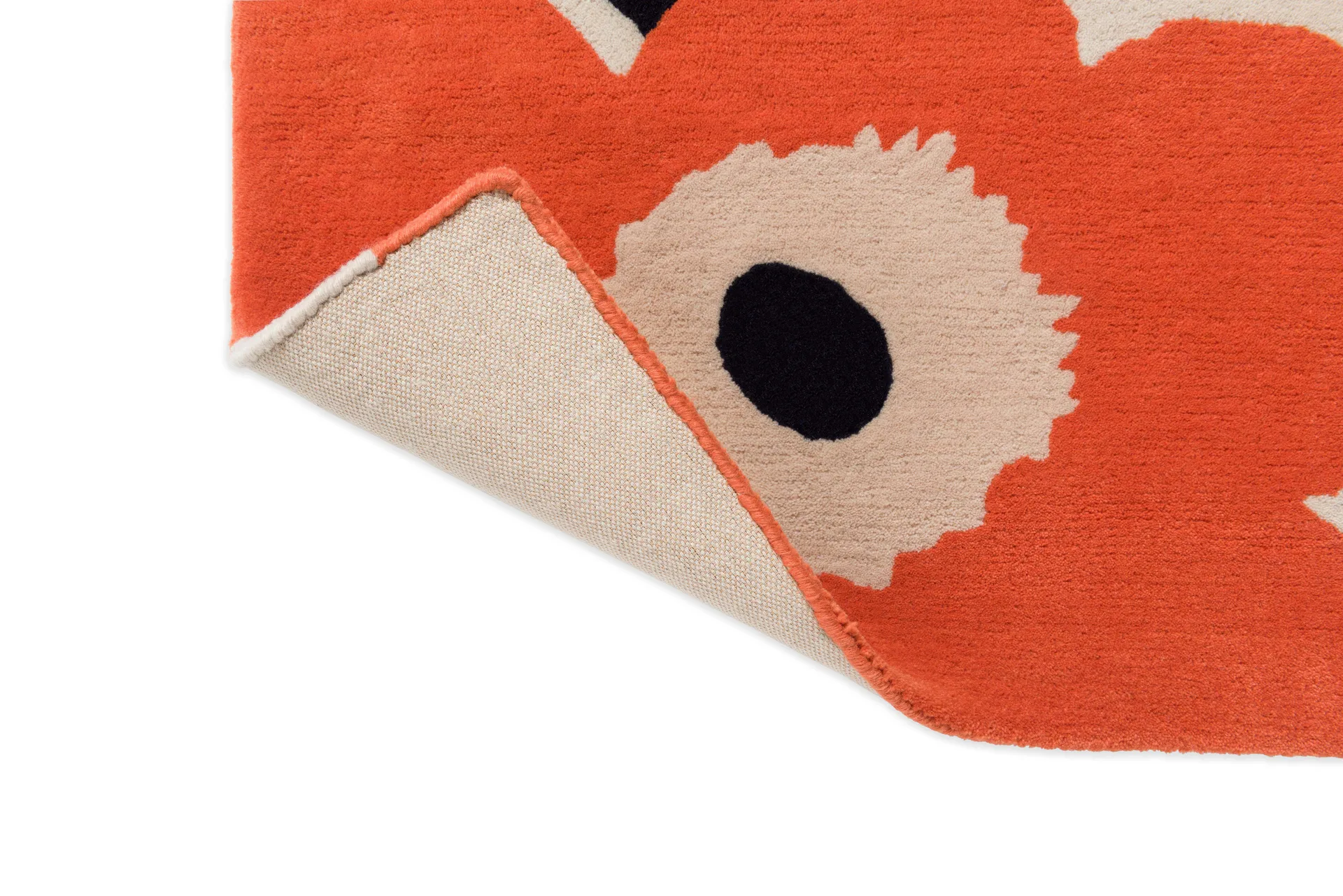 Unikko ullmatta, Orange Red, 200x280 cm Marimekko