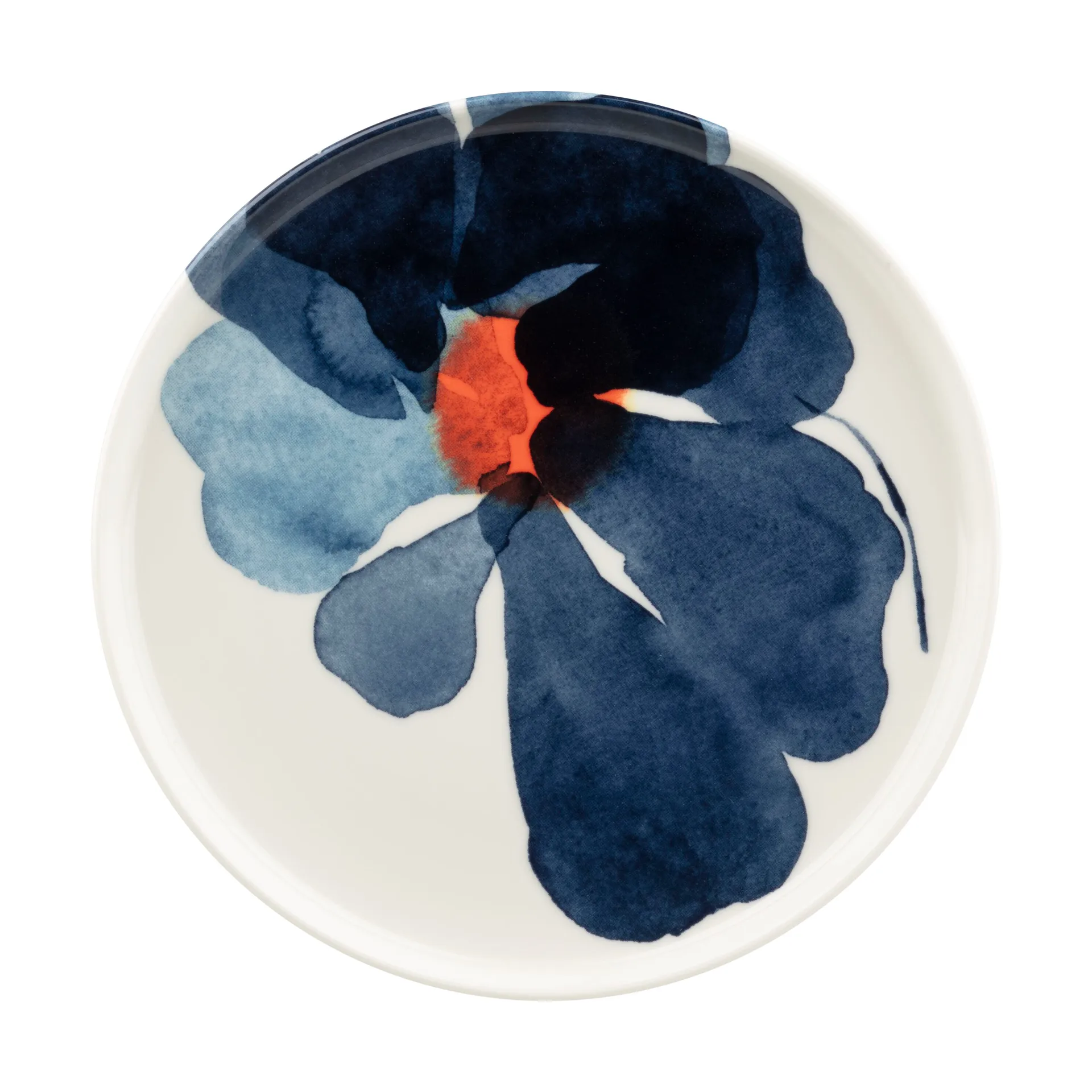 Valssi tallrik, White-dark blue-orange, Ø20 cm Marimekko