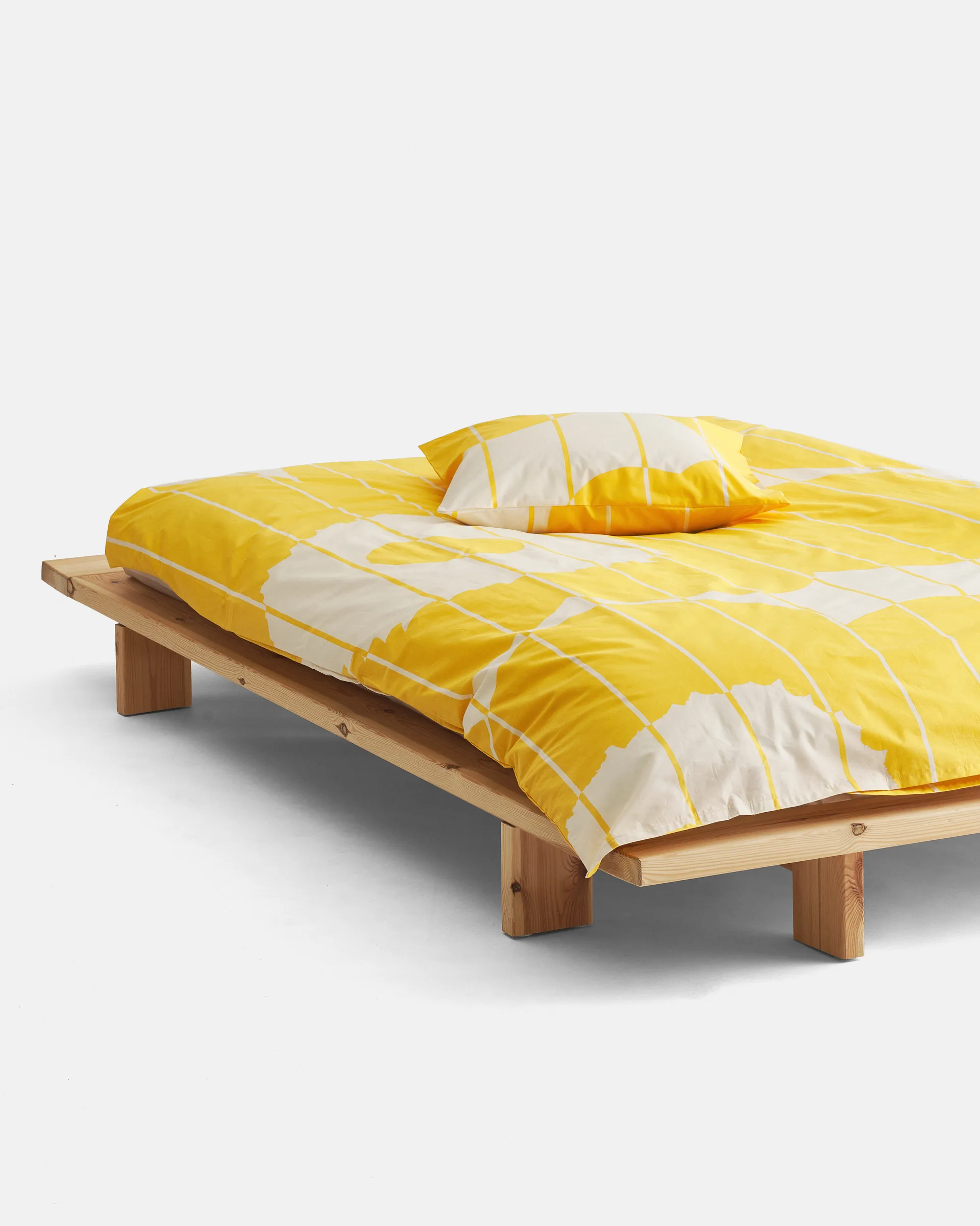 Vesi Unikko påslakan 220x240 cm, Spring yellow-ecru Marimekko