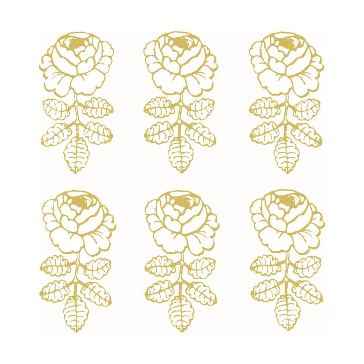 Vihkiruusu servett 33x33 cm 20-pack - Gold-white - Marimekko