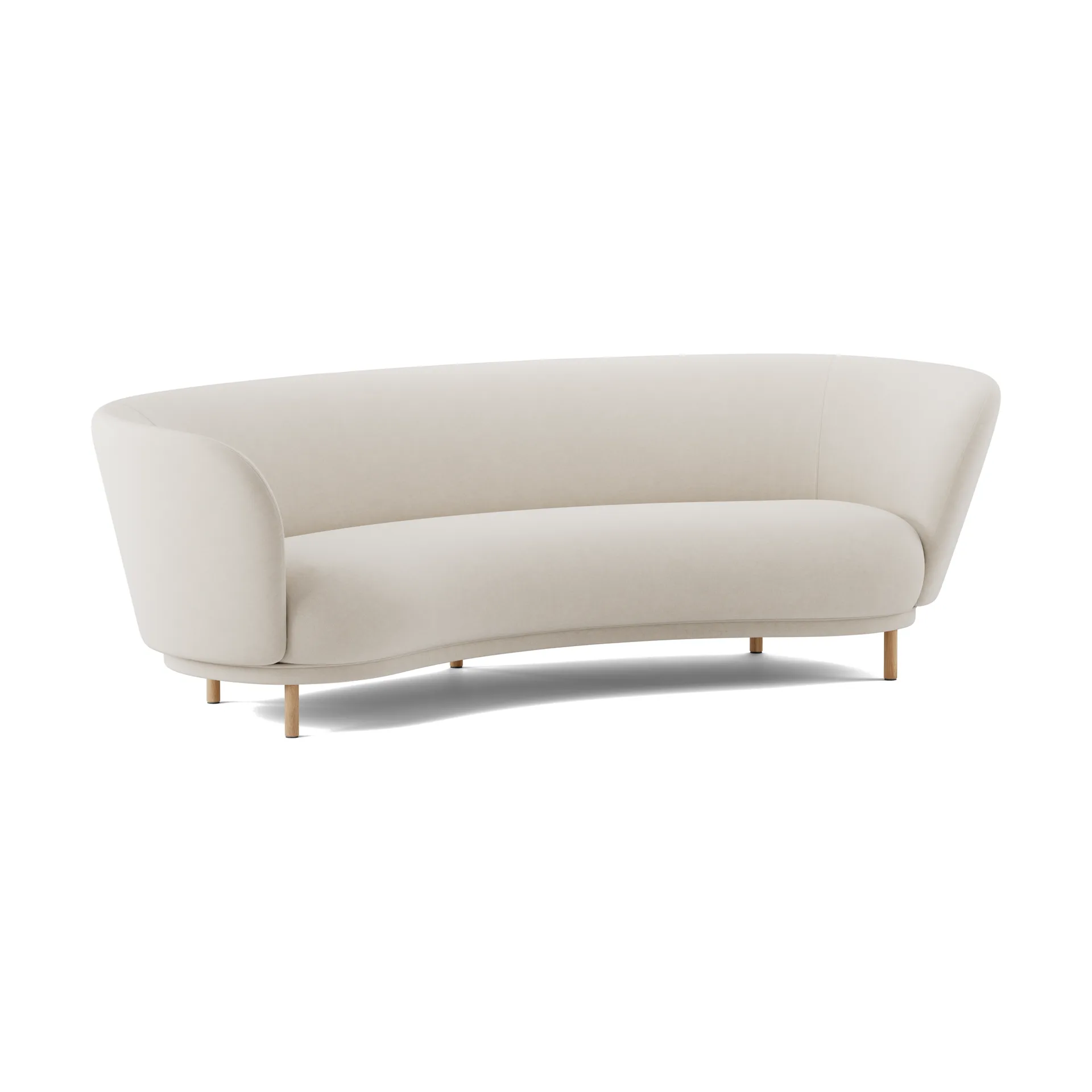 Dandy 3-sits soffa, Natural oak-Linara 05 Porridge Massproductions