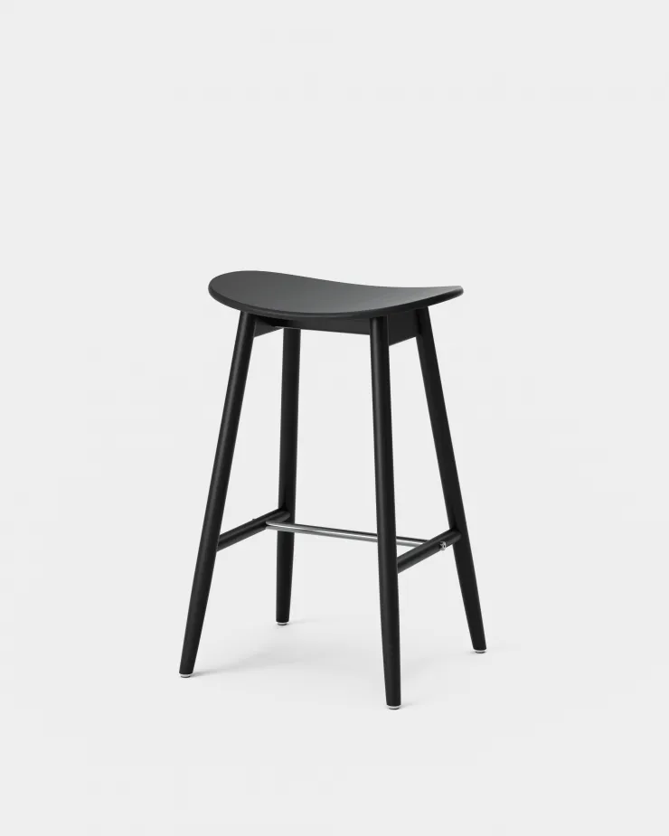 Icha barstol 65 cm, Svartbetsad bok Massproductions