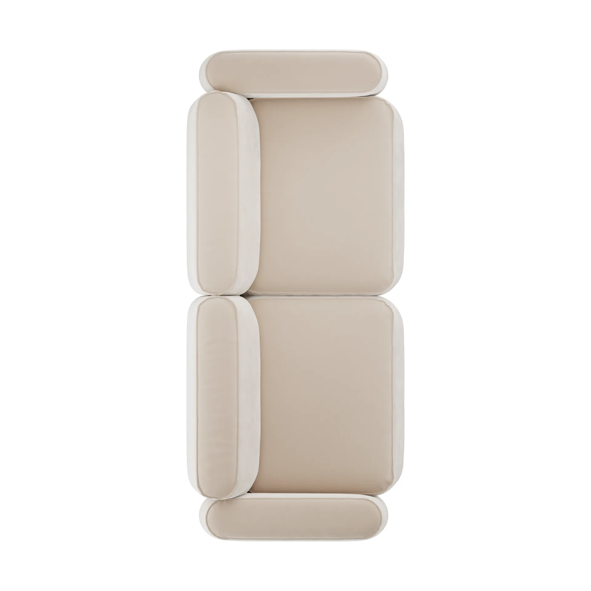Patch 2,5-sits soffa, Atlantis 52 Alabaster Massproductions
