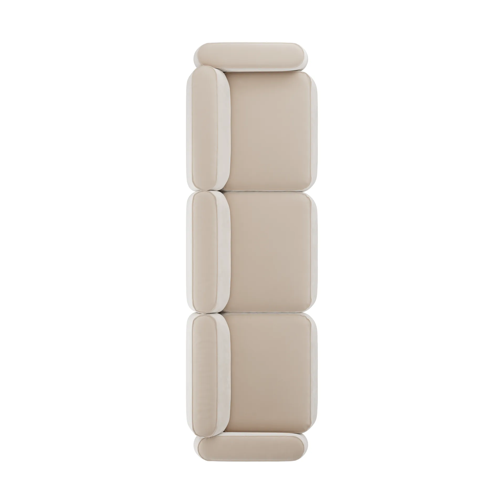 Patch 3-sits soffa, Atlantis 52 Alabaster Massproductions