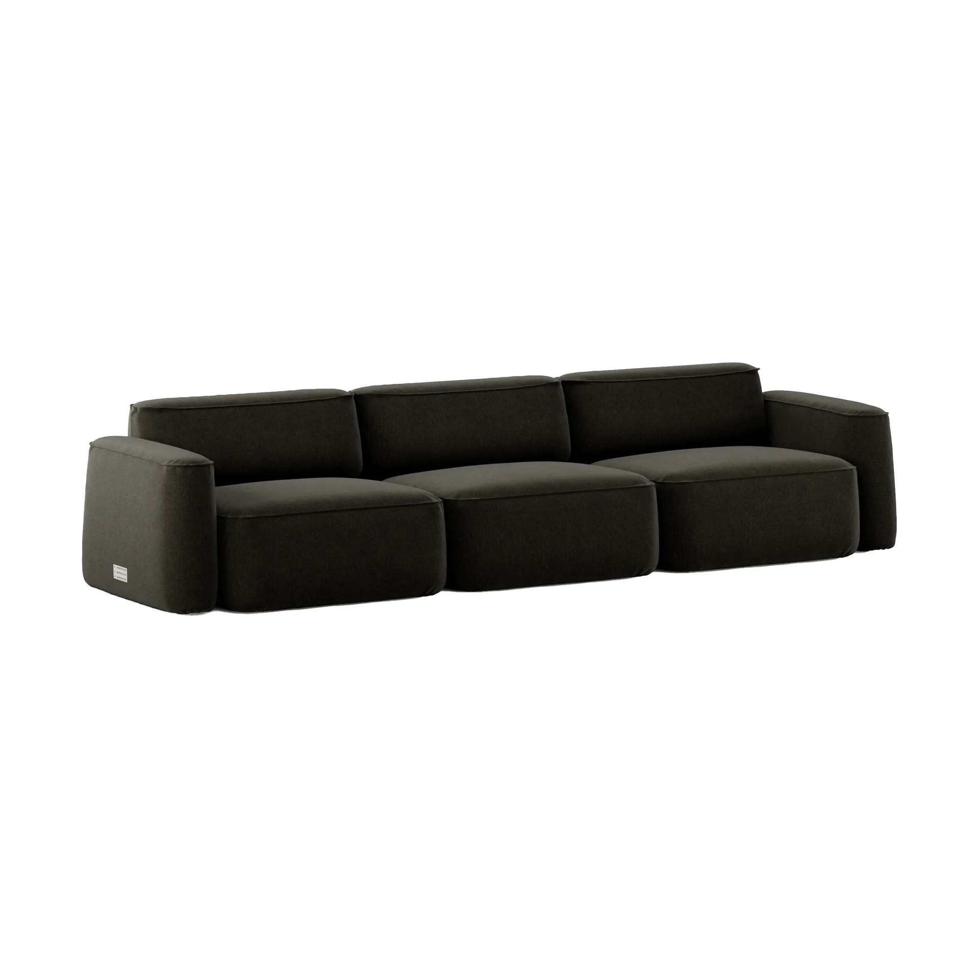 Patch 3-sits soffa, Linara 90 Espresso Massproductions