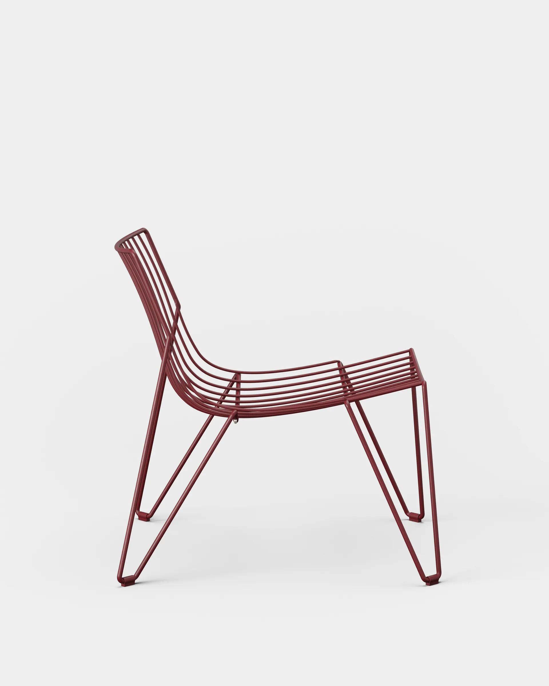 Tio easy chair loungestol, Wine Red Massproductions