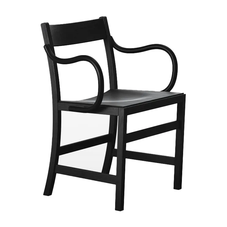 Waiter XL karmstol, Svartbetsad bok Massproductions