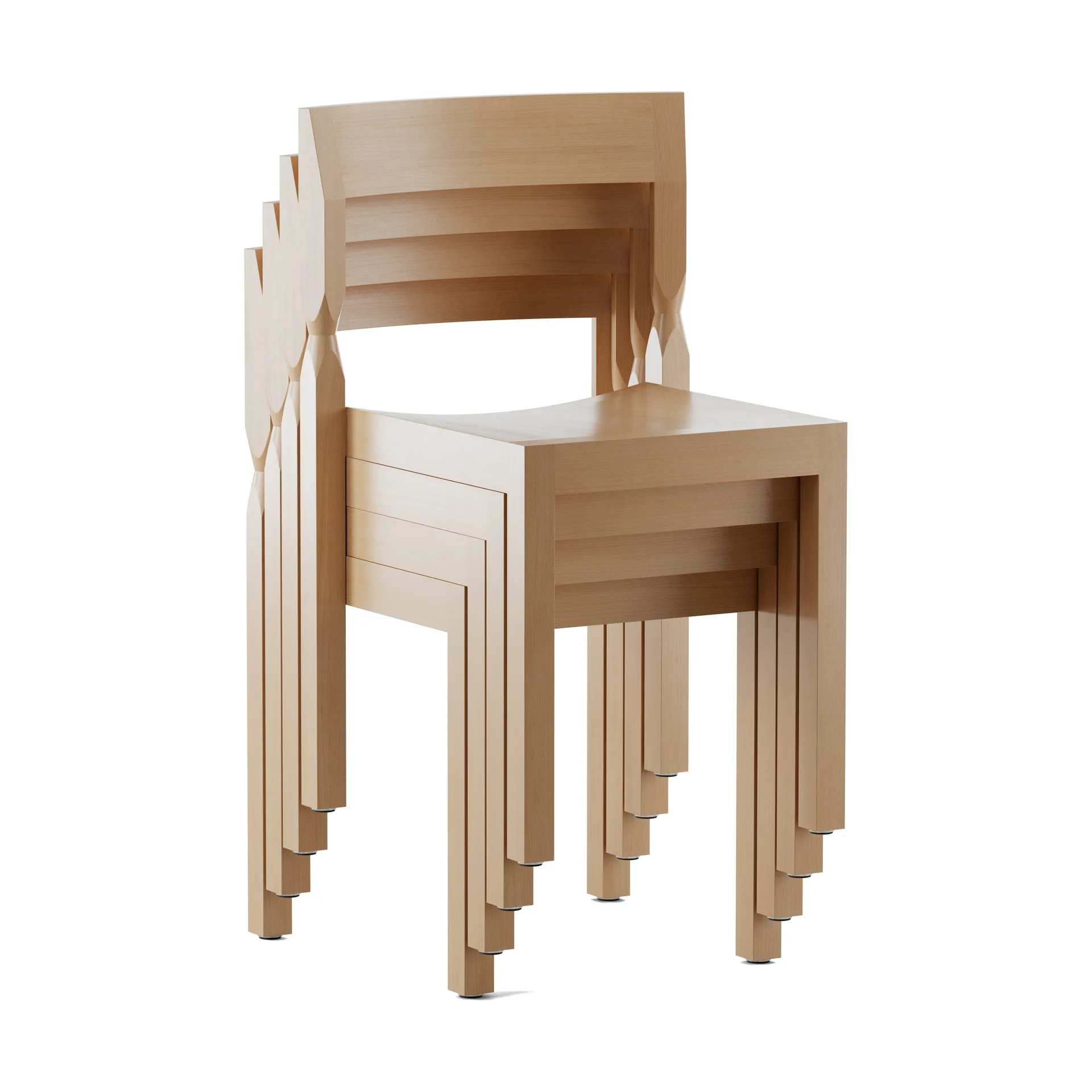 Woodwerk stol, Natural beech Massproductions