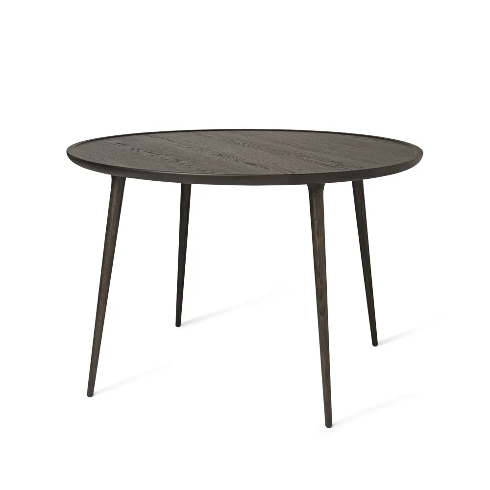 Accent matbord runt, ek sirka grey, ø110 cm Mater