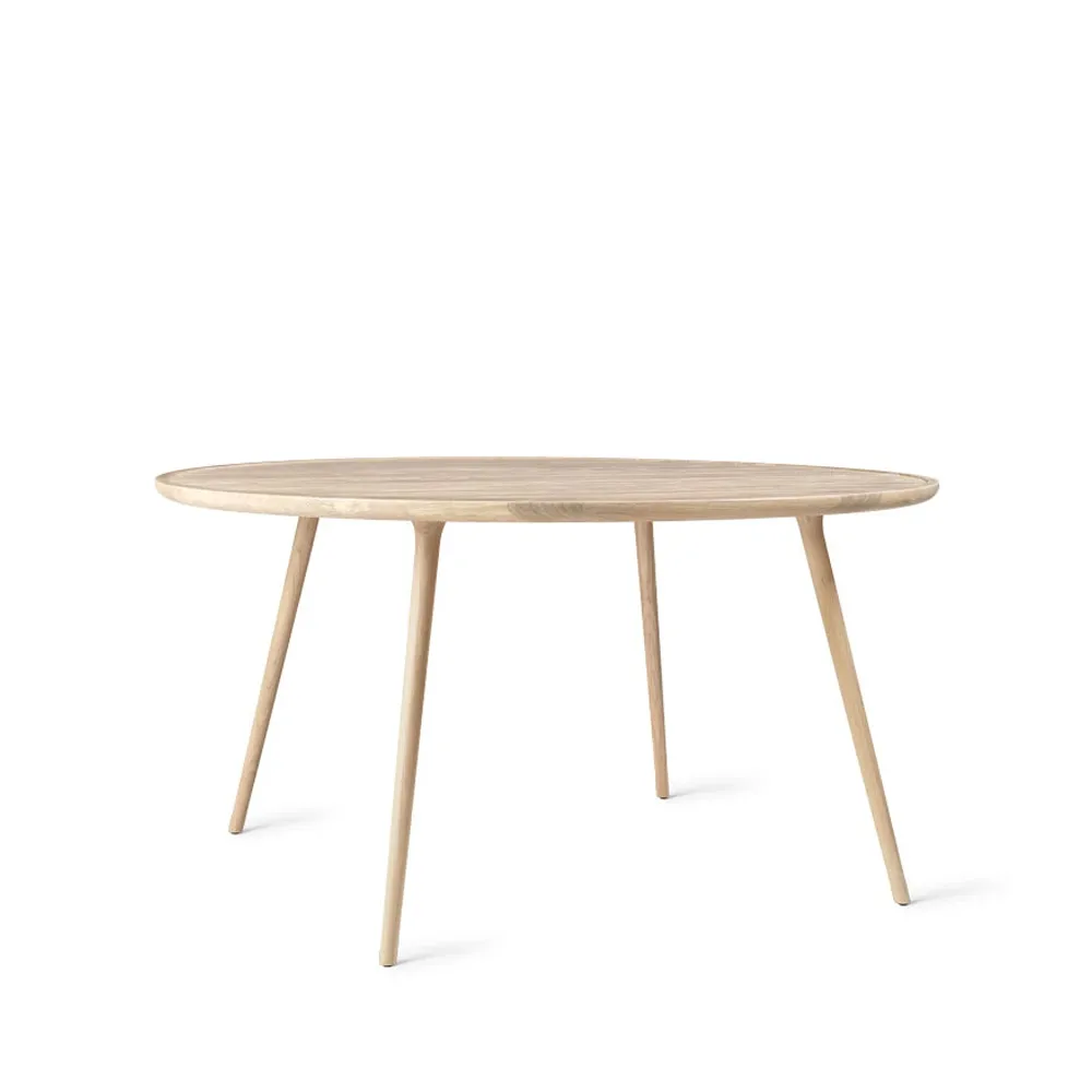 Accent matbord runt, ek vitpigmenterad mattlack, ø140 cm Mater