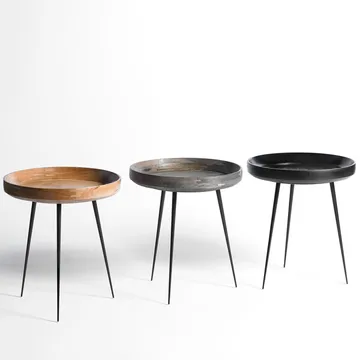 Bowl Small bord - mango sirka grey, svart stativ - Mater