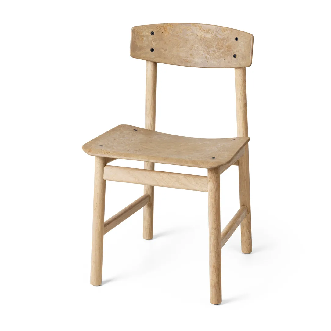 Conscious BM3162 stol, Soaped oak-coffee waste light Mater
