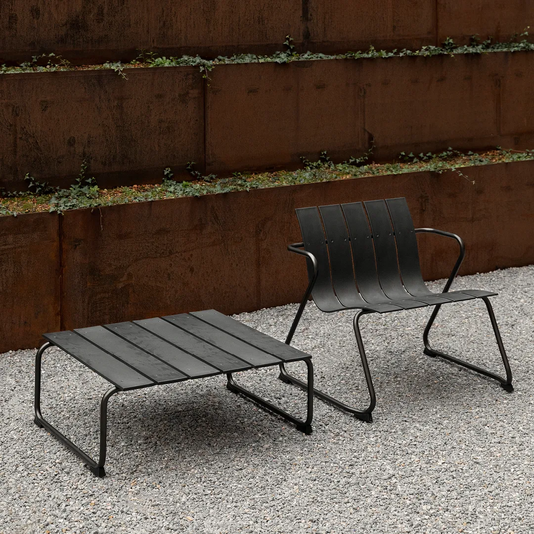 Ocean lounge table soffbord 70x70x30 cm, Black Mater