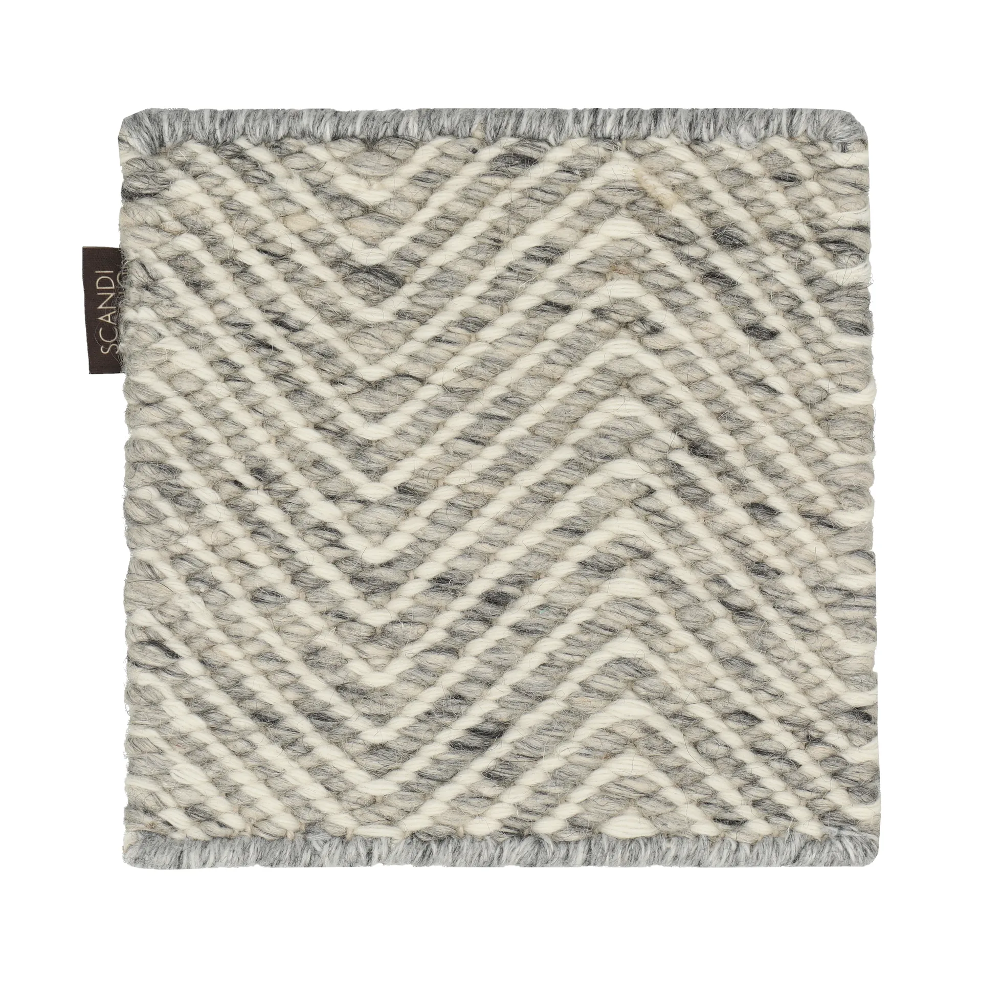 Mattprov Furrow ullmatta, Naturvit-grå Material Samples
