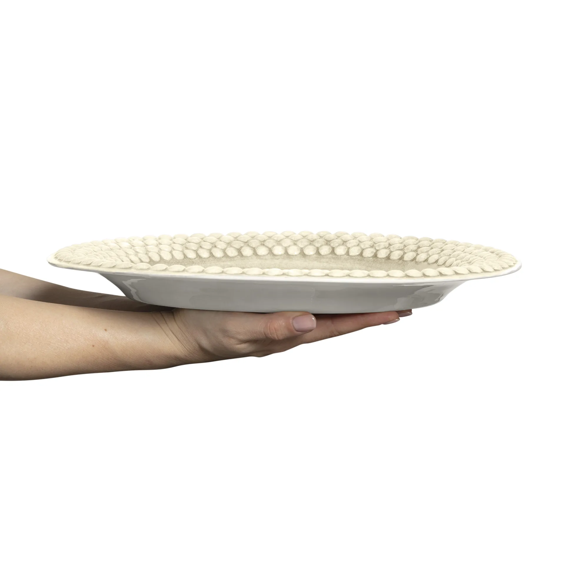 Bubbles ovalt fat 35 cm, Sand Mateus