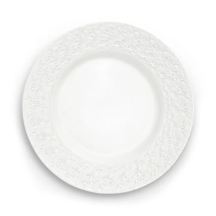 Lace tallrik 32 cm - Vit - Mateus
