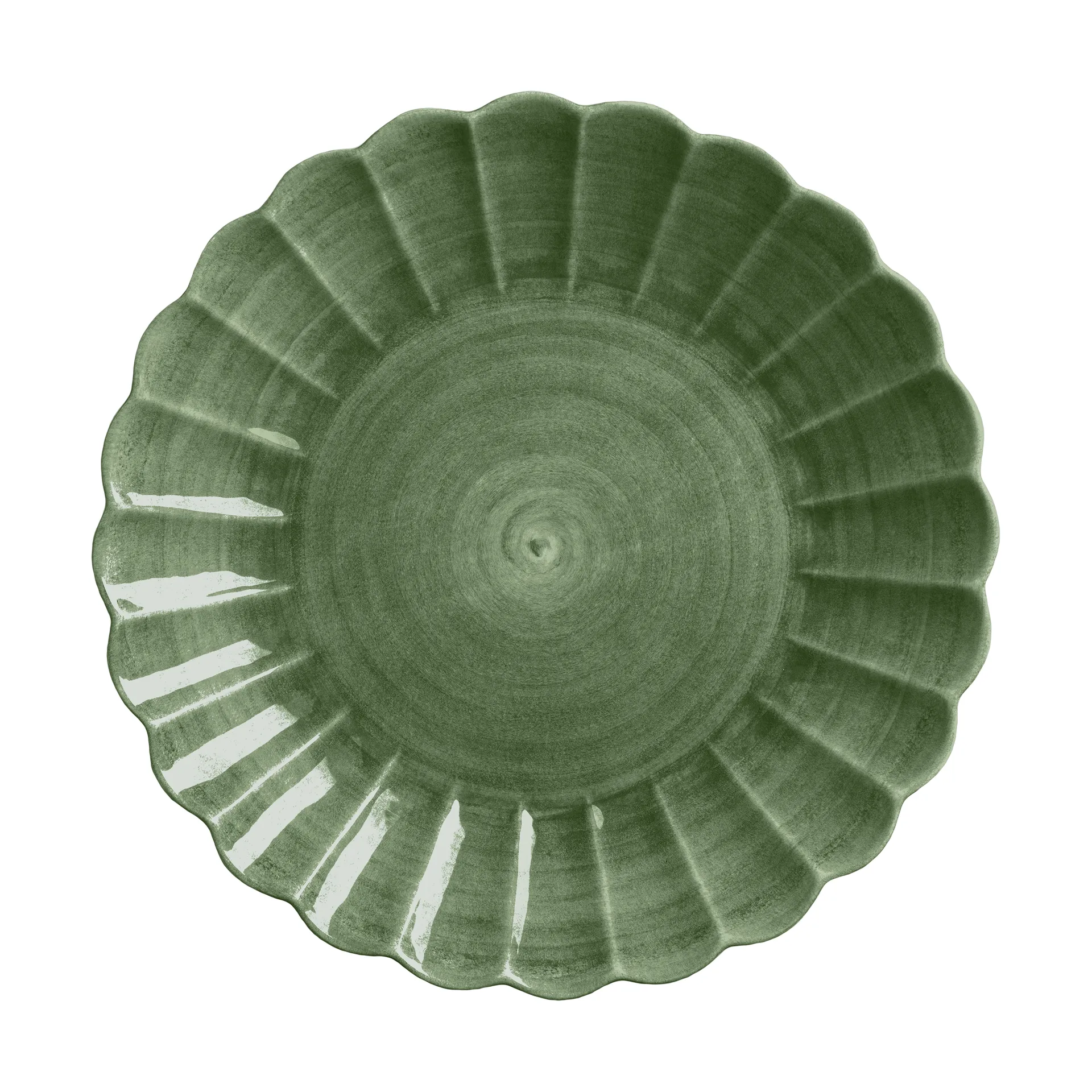 Oyster fat rund 42 cm, Forest green Mateus