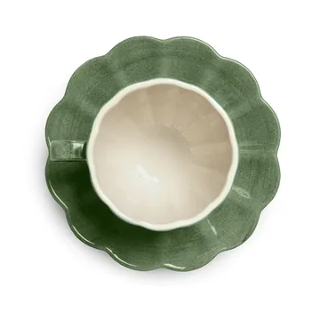 Oyster kopp med fat 25 cl - Forest green - Mateus