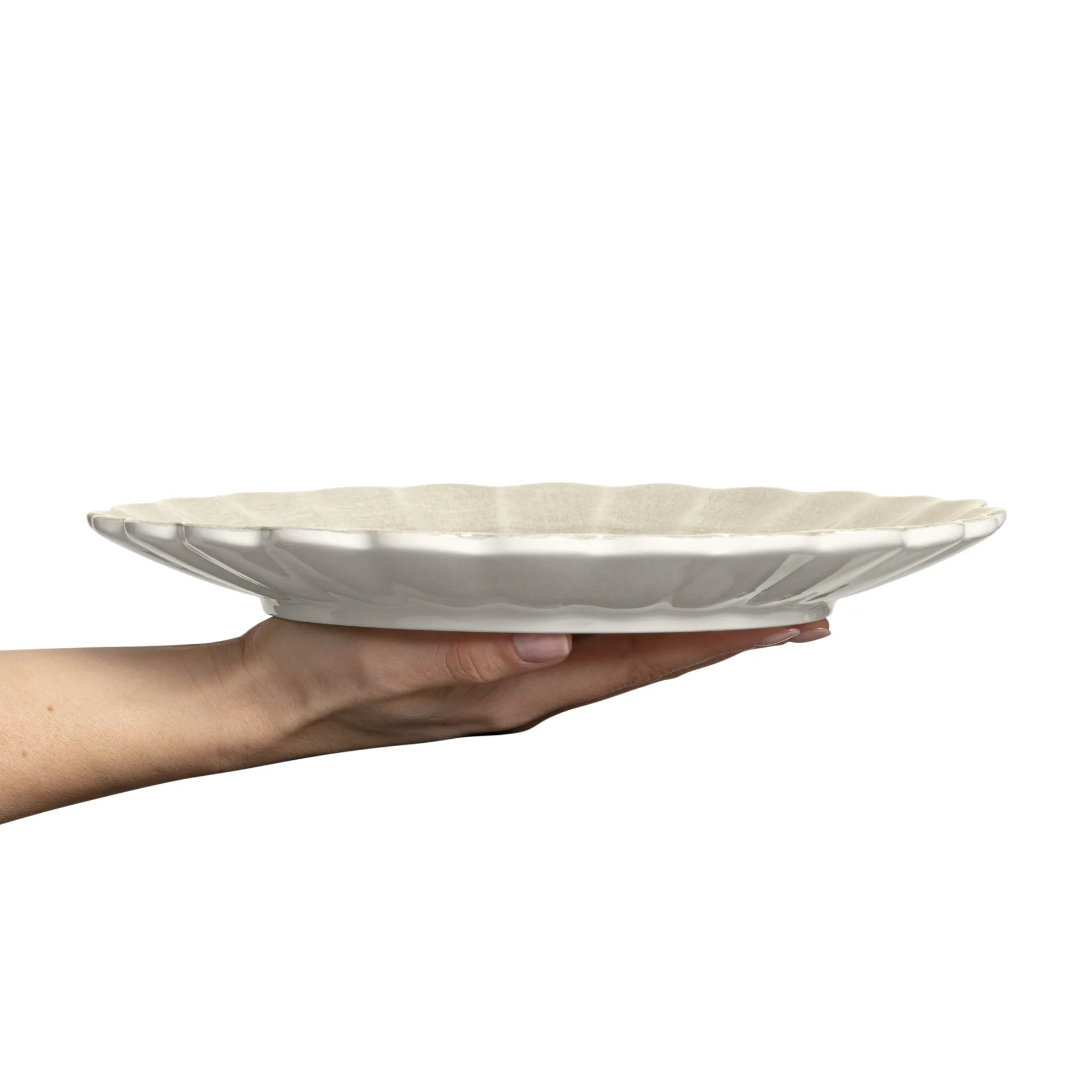 Oyster tallrik 28 cm, Sand Mateus