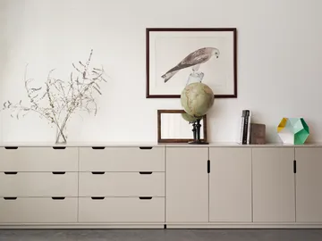 Aoko byrå dubbel 6 lådor - Beige - Mavis