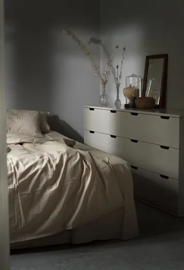 Aoko byrå dubbel 6 lådor - Beige - Mavis