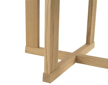 Arv matbord ⌀130 cm - Vitpigmenterad mattlackad ek - Mavis