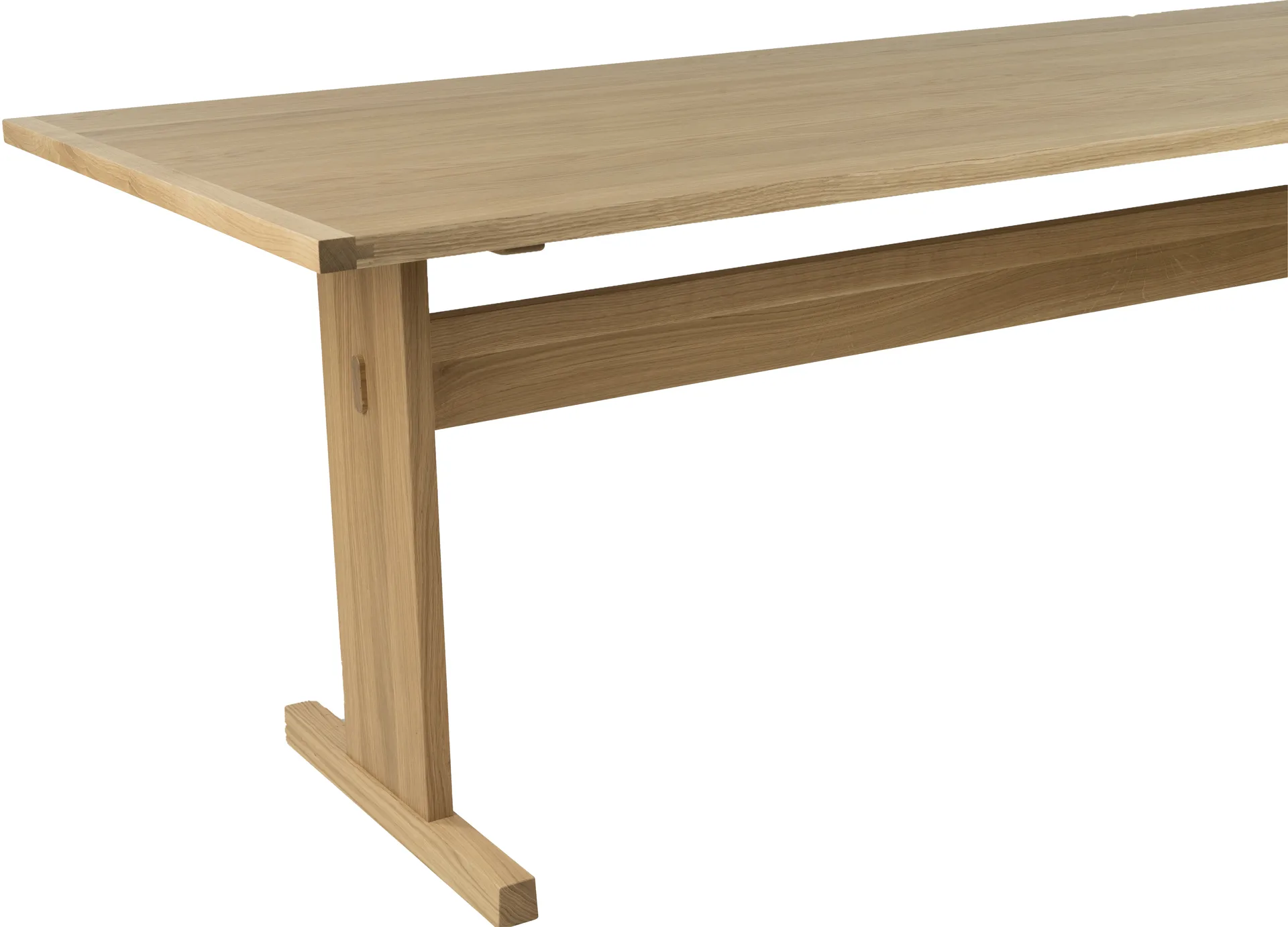 Arv matbord 200x85 cm, Vitpigmenterad mattlackad ek Mavis