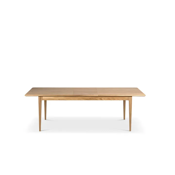 Höllviken matbord - ek vitpigmenterad mattlack, 1 ilägg, ek á 50 cm - Mavis