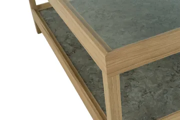 Ima soffbord 90x90 cm - Vitpig. mattlackad ek, kalksten - Mavis