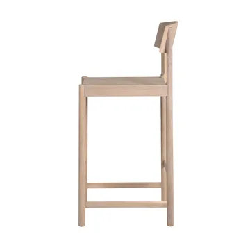 Rod barstol 65 cm - Vit vaxoljad ek - Mavis