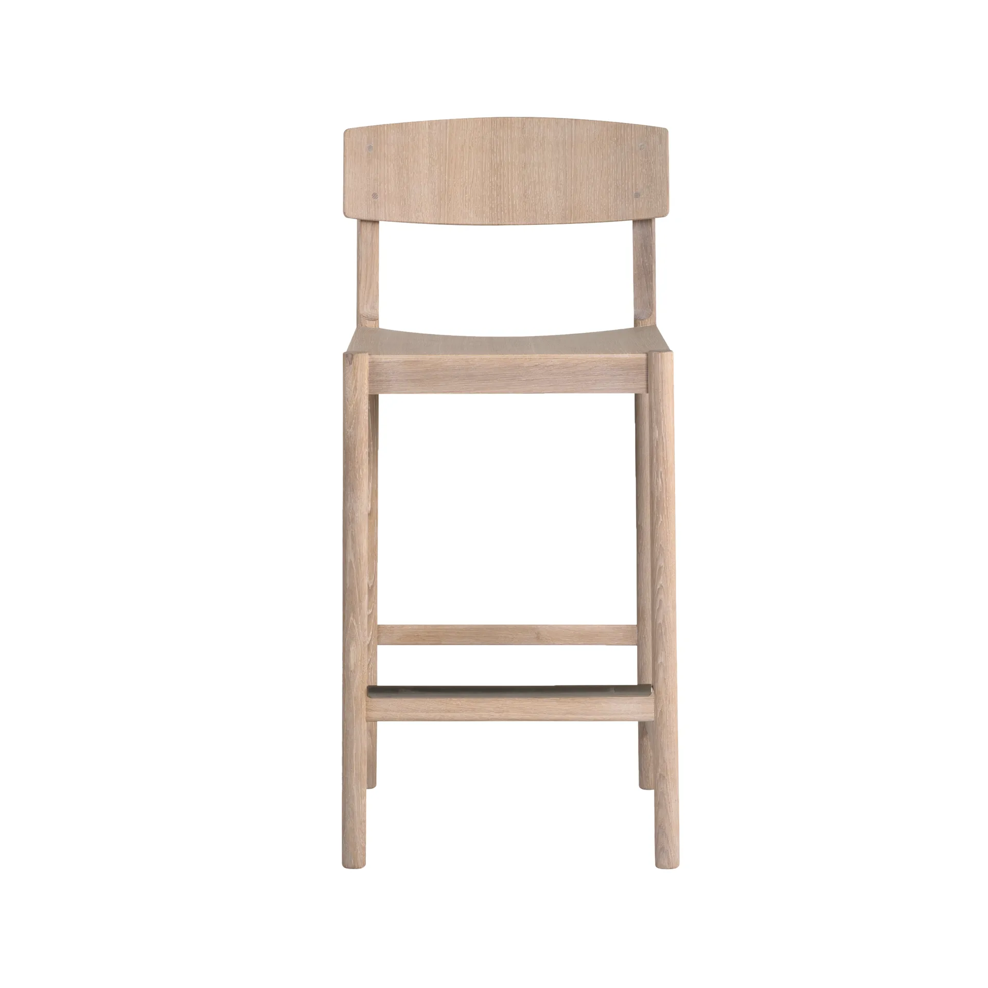 Rod barstol 65 cm, Vit vaxoljad ek Mavis