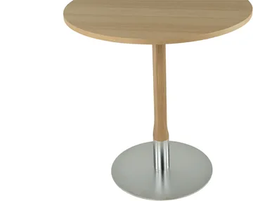 Rod cafébord ⌀70 cm - Vitpigmenterad mattlackad ek - Mavis