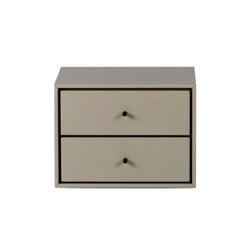 Volt sängbord vägghängt, Beige-svart Mavis